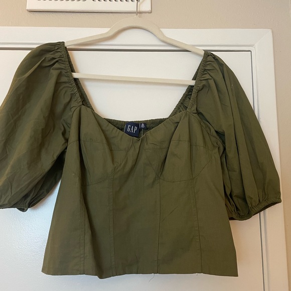 Puff Sleeve Sweetheart Neck Top - Picture 5 of 6